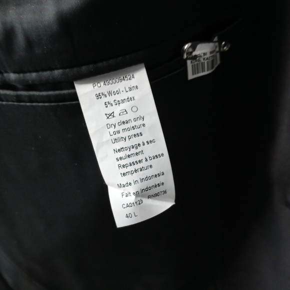 Calvin Klein men's two button jacket blazer black - Picture 3 of 7